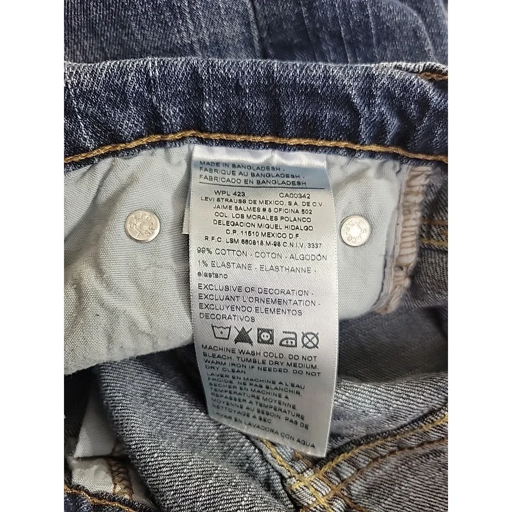 Signature Levi Strauss Straight Leg Jeans‎ Dark Wash Denim Casual Mens W30 L30